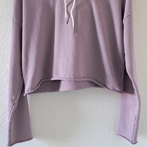 MATE the Label Cropped Hoodie Sweatshirt French Terry Eco Workout Gym - Picture 4 of 8